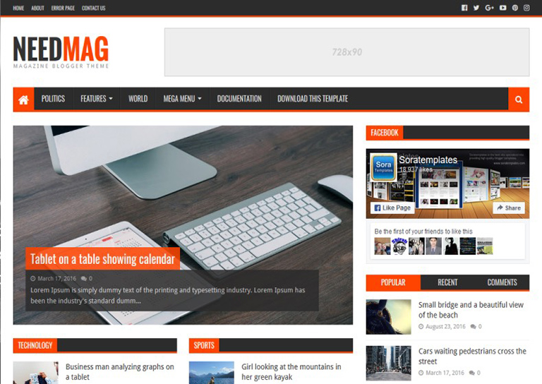 Need Mag Blogger Template