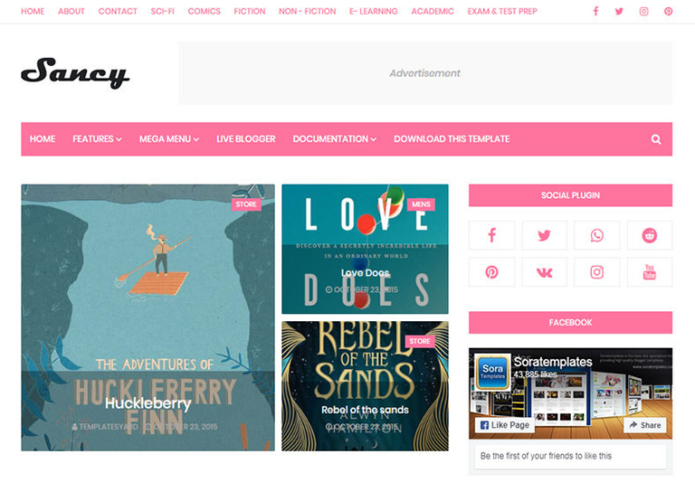 Sancy Blogger Template