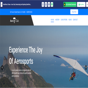 Aero Club, Parachuting And Skydiving WordPress Theme