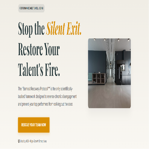 Burnout Recovery Protocol HTML Landing Page