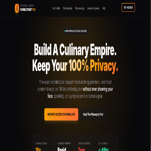 Faceless Food Brand HTML Template
