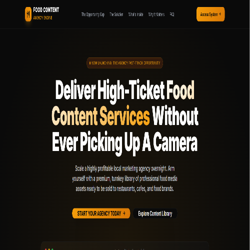 Food Content Agency HTML Template