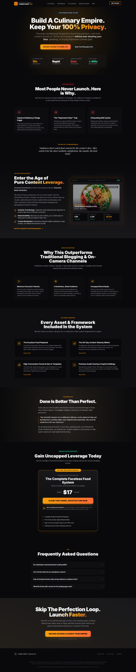 Faceless Food Brand HTML Template - Image 2