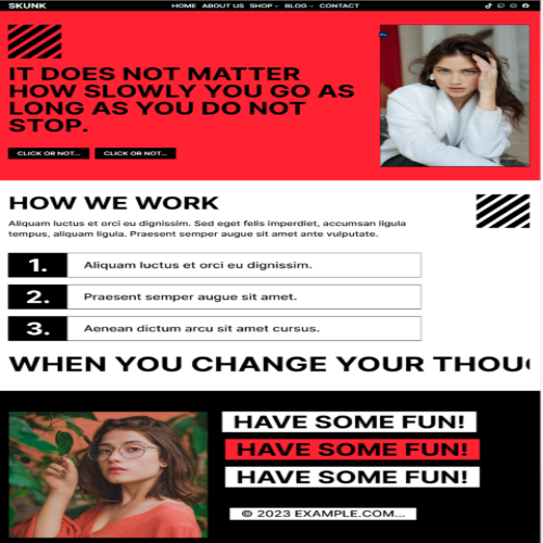 Skunk Block Based WordPress Theme
