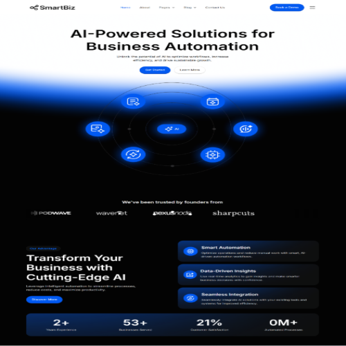 SmartBiz AI & Automation Services Elementor Template Kit